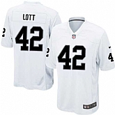 Nike Men & Women & Youth Raiders #42 Lott White Team Color Game Jersey,baseball caps,new era cap wholesale,wholesale hats